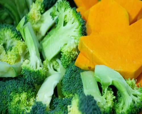 fresh green vegetables and organic superfoods for wellness